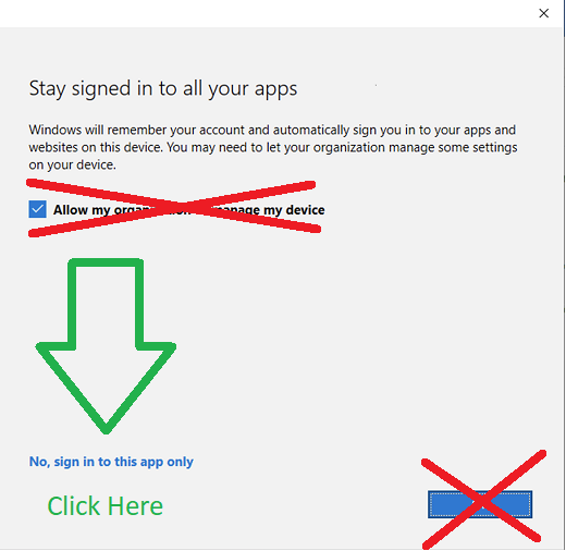 Signing into Office apps again — Badminton School